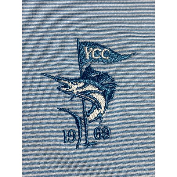 Straight Down Golf Pullover – Men’s XL, Blue/White Stripe, 1/4 Zip Long Sleeve - Picture 7 of 10